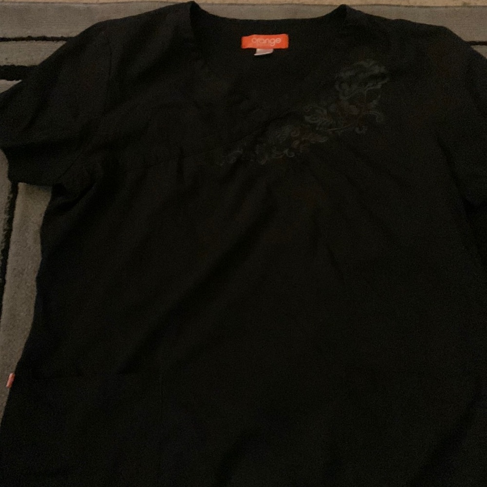 Black scrub top